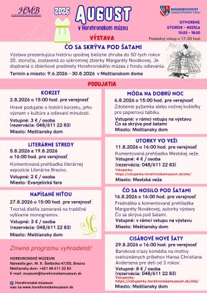 Program na august 2026